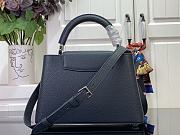 Fortok Louis Vuitton Capucines BB Bag Black Taurillon Leather M11964 27x17.3x9cm - 5