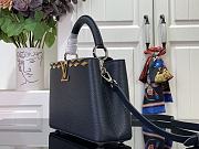Fortok Louis Vuitton Capucines BB Bag Black Taurillon Leather M11964 27x17.3x9cm - 4
