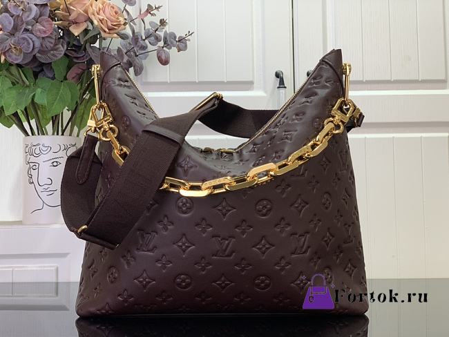 Fortok Louis Vuitton Coussin Hobo MM Bag Chocolat M12072 33x10x38cm  - 1