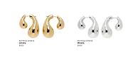 Fortok Bottega Veneta Double Sided Water Drop Earrings Gold / Silver - 6