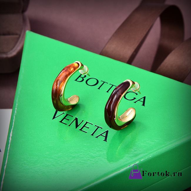 Fortok Bottega Veneta Hoop Earrings - 1