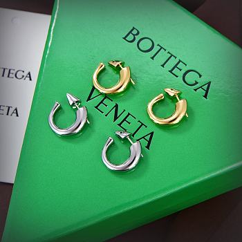 Fortok Bottega Veneta Sardine Hoop Earrings Gold/ Silver