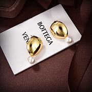 Fortok Bottega Veneta Pearl Gold Earrings  - 2