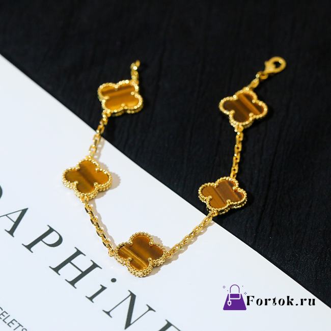 Fortok Van Cleef & Arpels Gold Four-leaf Clover Bracelet in Gold - 1