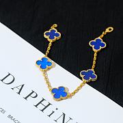 Fortok Van Cleef & Arpels Blue Four-leaf Clover Bracelet in Gold - 1
