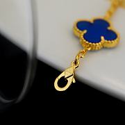 Fortok Van Cleef & Arpels Blue Four-leaf Clover Bracelet in Gold - 6