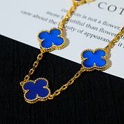 Fortok Van Cleef & Arpels Blue Four-leaf Clover Bracelet in Gold - 3