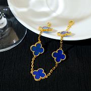 Fortok Van Cleef & Arpels Blue Four-leaf Clover Bracelet in Gold - 2