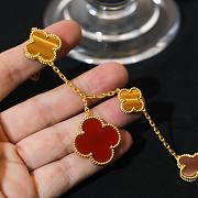 Fortok Van Cleef & Arpels Magic Alhambra Bracelet In Gold & Red - 4