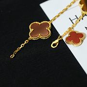 Fortok Van Cleef & Arpels Magic Alhambra Bracelet In Gold & Red - 2