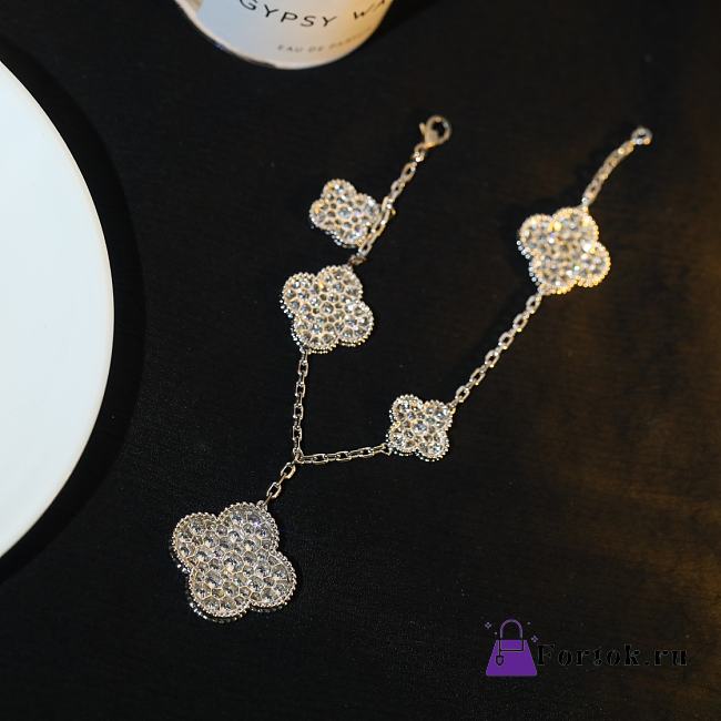 Fortok Van Cleef & Arpels Magic Alhambra Bracelet In Diamond Silver - 1