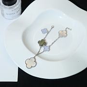 Fortok Van Cleef & Arpels White, Blue, Black Magic Alhambra Bracelet In Silver - 2