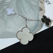 Fortok Van Cleef & Arpels White, Blue, Black Magic Alhambra Bracelet In Silver - 4
