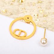 Fortok Dior Circle Hook Earrings Gold - 6