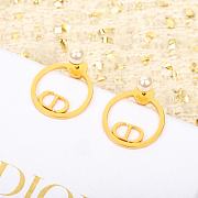 Fortok Dior Circle Hook Earrings Gold - 5