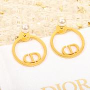Fortok Dior Circle Hook Earrings Gold - 4
