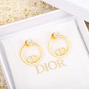 Fortok Dior Circle Hook Earrings Gold - 3