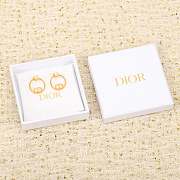 Fortok Dior Circle Hook Earrings Gold - 2
