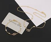 Fortok Dior CD Necklace + Bracelet Set  - 1