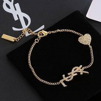 Fortok Saint Laurent Alphabet Diamond Bracelet