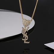 Fortok Saint Laurent Alphabet Diamond Necklace - 4