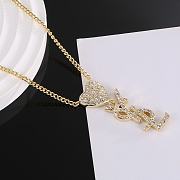 Fortok Saint Laurent Alphabet Diamond Necklace - 3