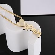 Fortok Saint Laurent Alphabet Diamond Necklace - 5