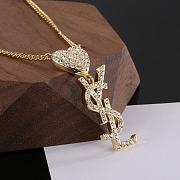 Fortok Saint Laurent Alphabet Diamond Necklace - 6