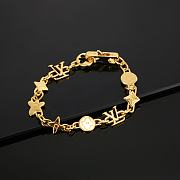 Fortok Louis Vuitton Letter Bracelet Gold - 3