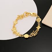 Fortok Louis Vuitton Letter Bracelet Gold - 1