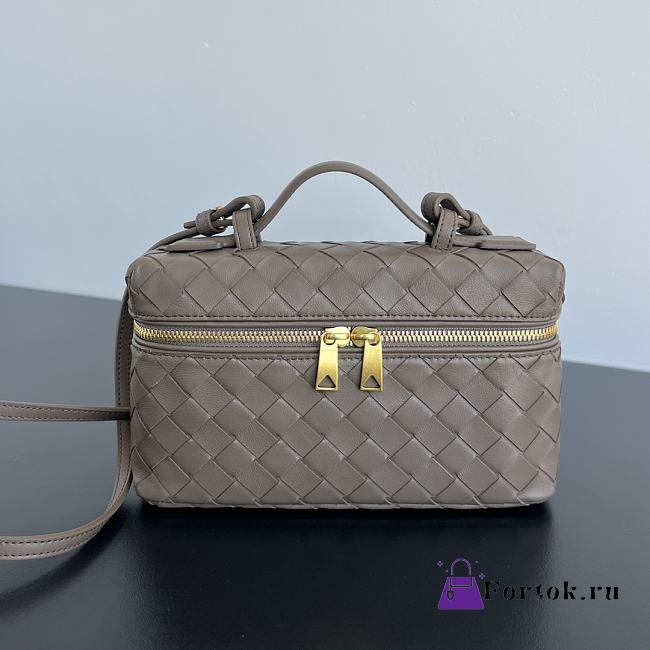 Fortok Bottega Veneta Vanity Case Rope Cosmetic Bag Pinecone 22x12.5x5cm - 1