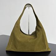 Fortok Bottega Veneta Large Suede Hop Bag Green 803976 54x24x13cm - 1