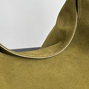 Fortok Bottega Veneta Large Suede Hop Bag Green 803976 54x24x13cm - 3