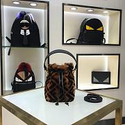 Fortok Fendi Mon Tresor Small Bucket Bag Black & Brown 11.5x10x18cm - 1