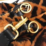 Fortok Fendi Mon Tresor Small Bucket Bag Black & Brown 11.5x10x18cm - 4