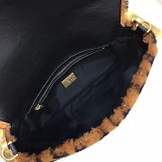 Fortok Fendi Iconic Baguette Medium Handbag Brown & Black 28x6x16cm - 6