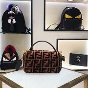 Fortok Fendi Iconic Baguette Medium Handbag Brown & Black 28x6x16cm - 4