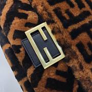 Fortok Fendi Iconic Baguette Medium Handbag Brown & Black 28x6x16cm - 3