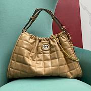 Fortok Gucci Deco Medium Tote Bag Brown 746210 43x8x28cm - 1
