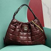 Fortok Gucci Deco Medium Tote Bag Burgundy 746210 43x8x28cm - 1