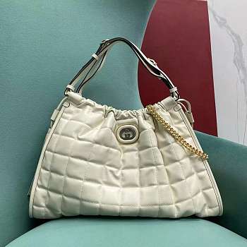 Fortok Gucci Deco Medium Tote Bag White 746210 43x8x28cm