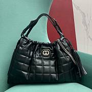 Fortok Gucci Deco Medium Tote Bag Black 746210 43x8x28cm - 1