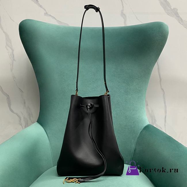 Fortok Saint Laurent Paris VII Pochon in Black Lambskin 804302 24x12x30cm - 1