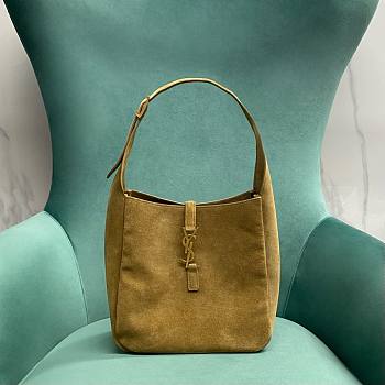 Fortok Saint Laurent LE5A7 Supple Bag in Suede Barley Green 713938 22x9.5x21.5cm