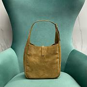 Fortok Saint Laurent LE5A7 Supple Bag in Suede Barley Green 713938 22x9.5x21.5cm - 4
