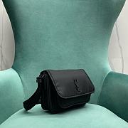 Fortok Saint Laurent Niki Nylon Fabric Bag Black 757146 32x10x23cm - 6