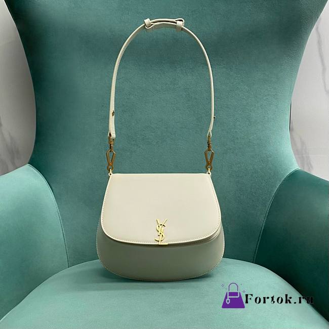 Fortok Saint Laurent Voltaire Top Handle Bag White 800846 20x7x17cm - 1