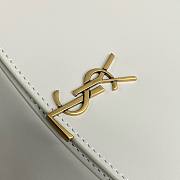 Fortok Saint Laurent Voltaire Top Handle Bag White 800846 20x7x17cm - 4