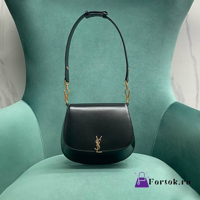 Fortok Saint Laurent Voltaire Top Handle Bag Black 800846 20x7x17cm - 1