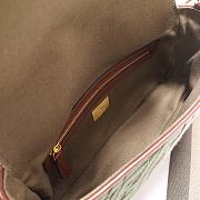 Fortok Fendi Classic Baguette Medium Bag Green Canvas F01260 27x6x15cm - 6